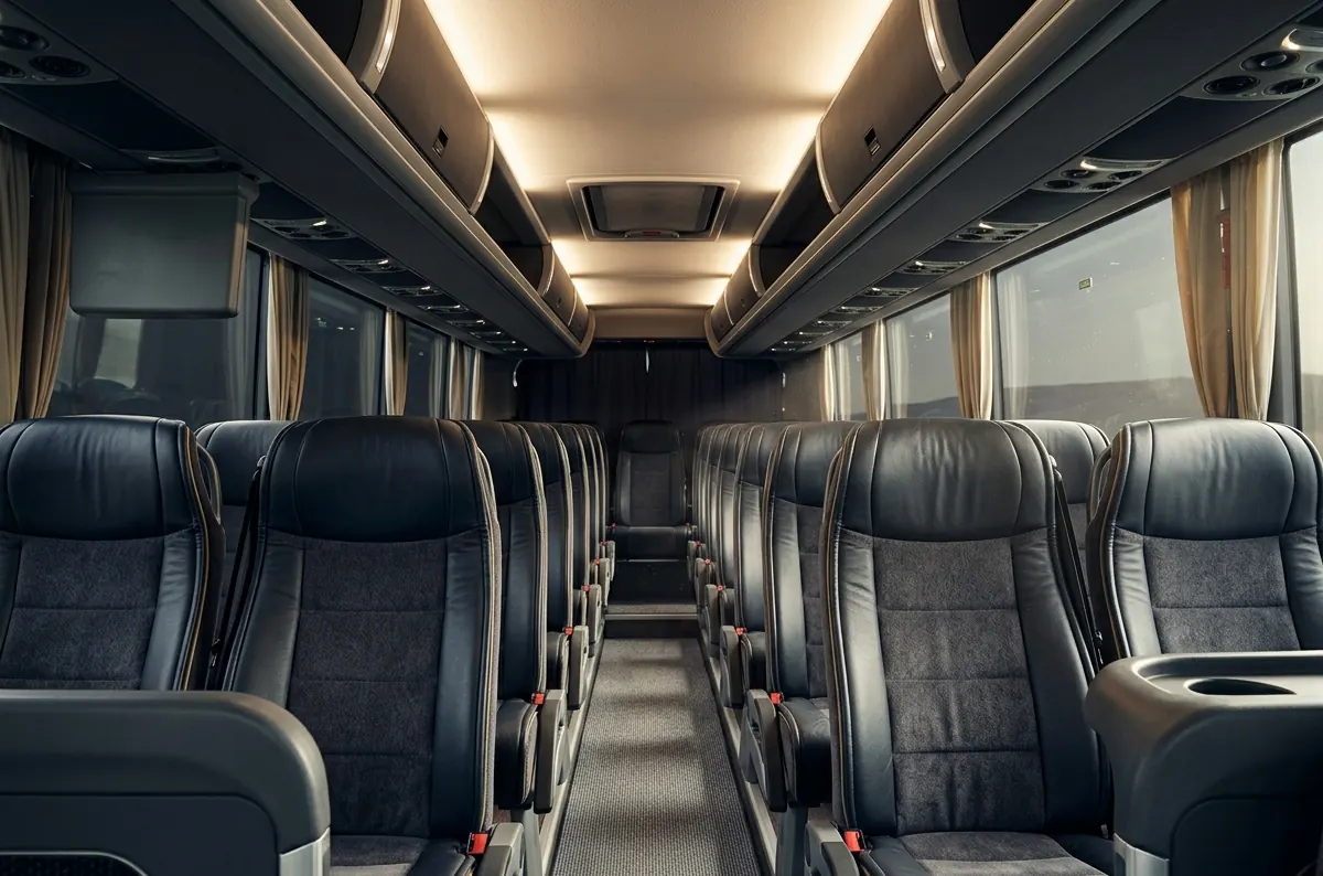 Mini Coach interior showing seating layout