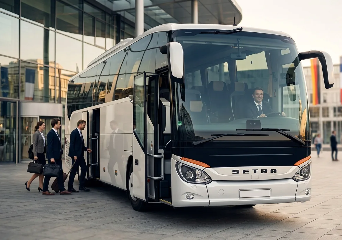 Charter transportation managed by one disclosed agent: luxury touring coach, private jet, river cruise ship and panoramic Alpine train